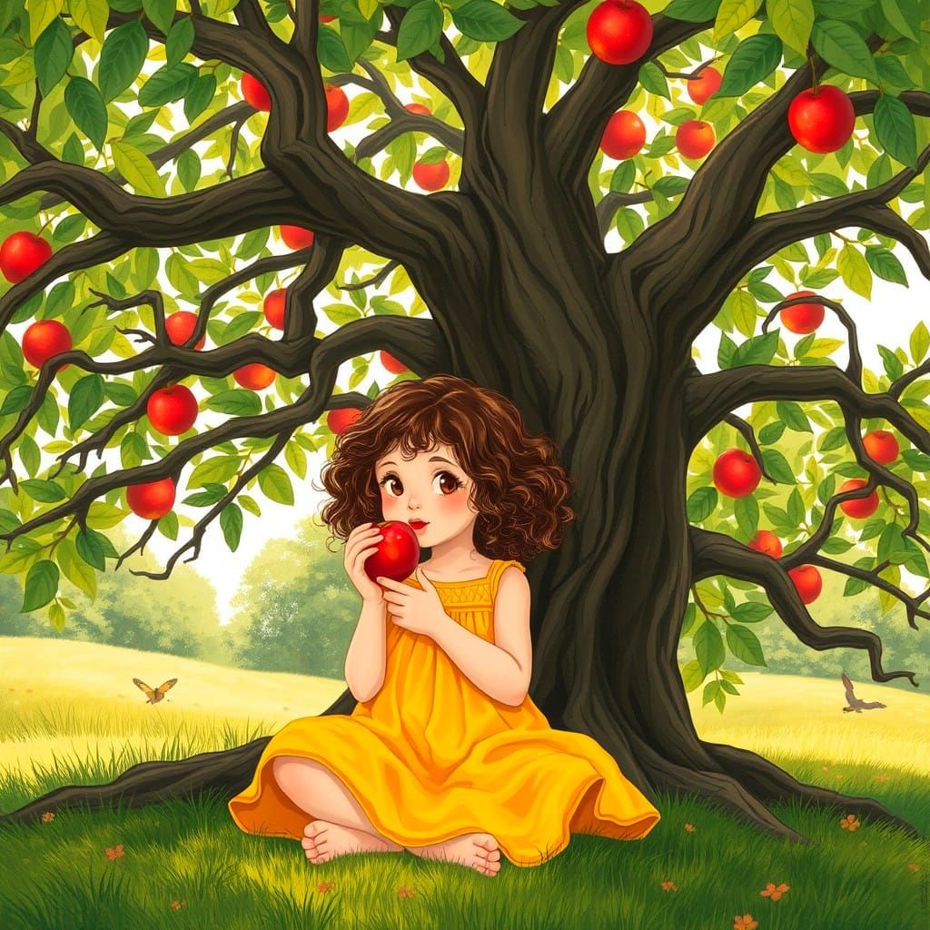 Whimsical Girl Basks in Autumn Splendor