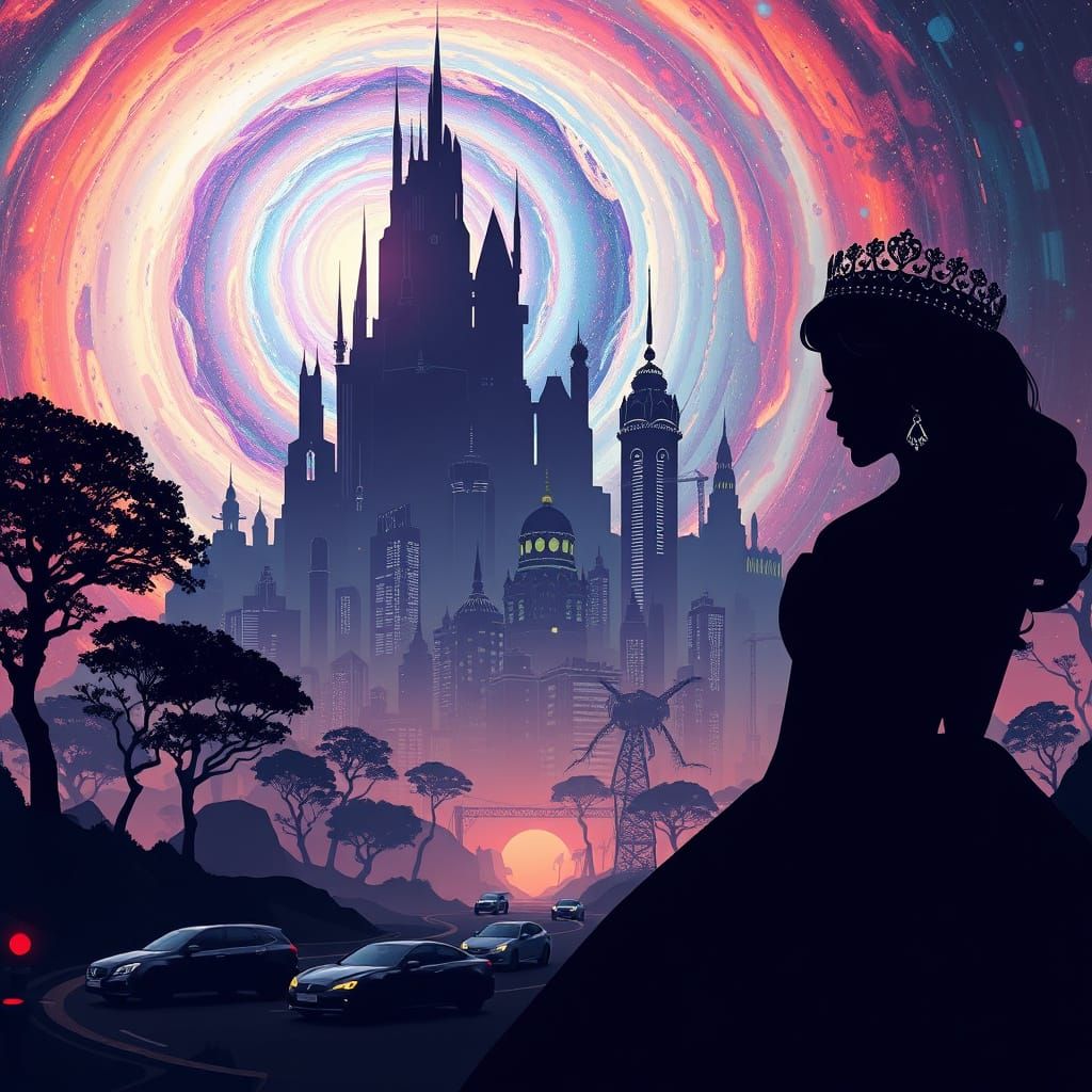 Colossal Cityscape in Vibrant Spiral Galaxy