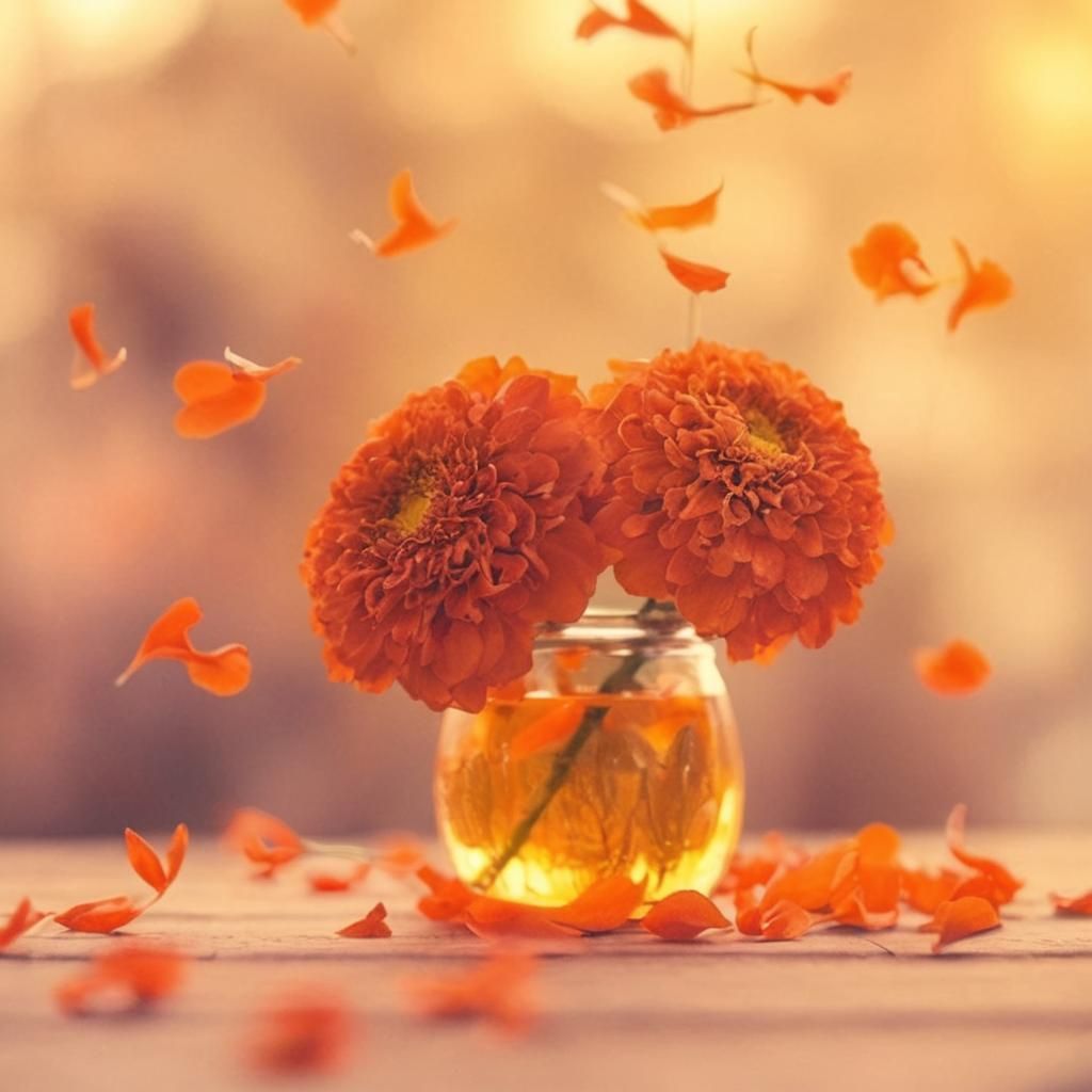Orange Daisies in Vase: A Simple Floral Arrangement