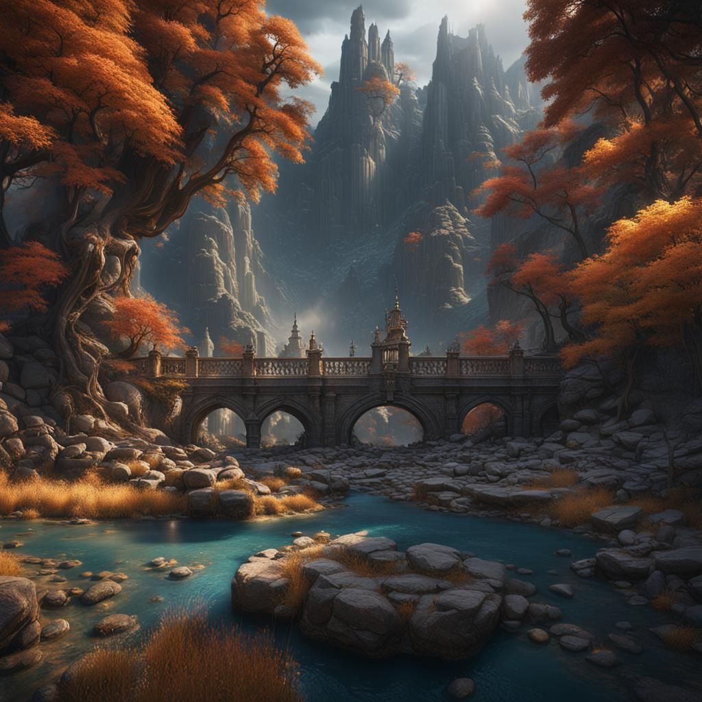 Fantastical Matte Painting in Deep Color