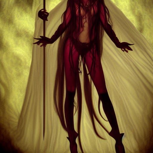 Ethereal Elf Maiden in 90s CGI Style