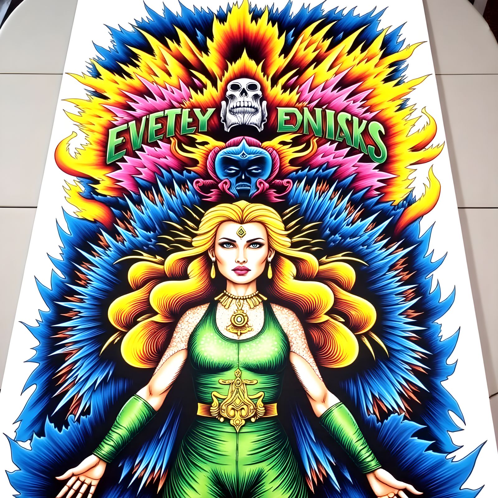 Abstract Pinball Machine Art in Chicago Imagist Style