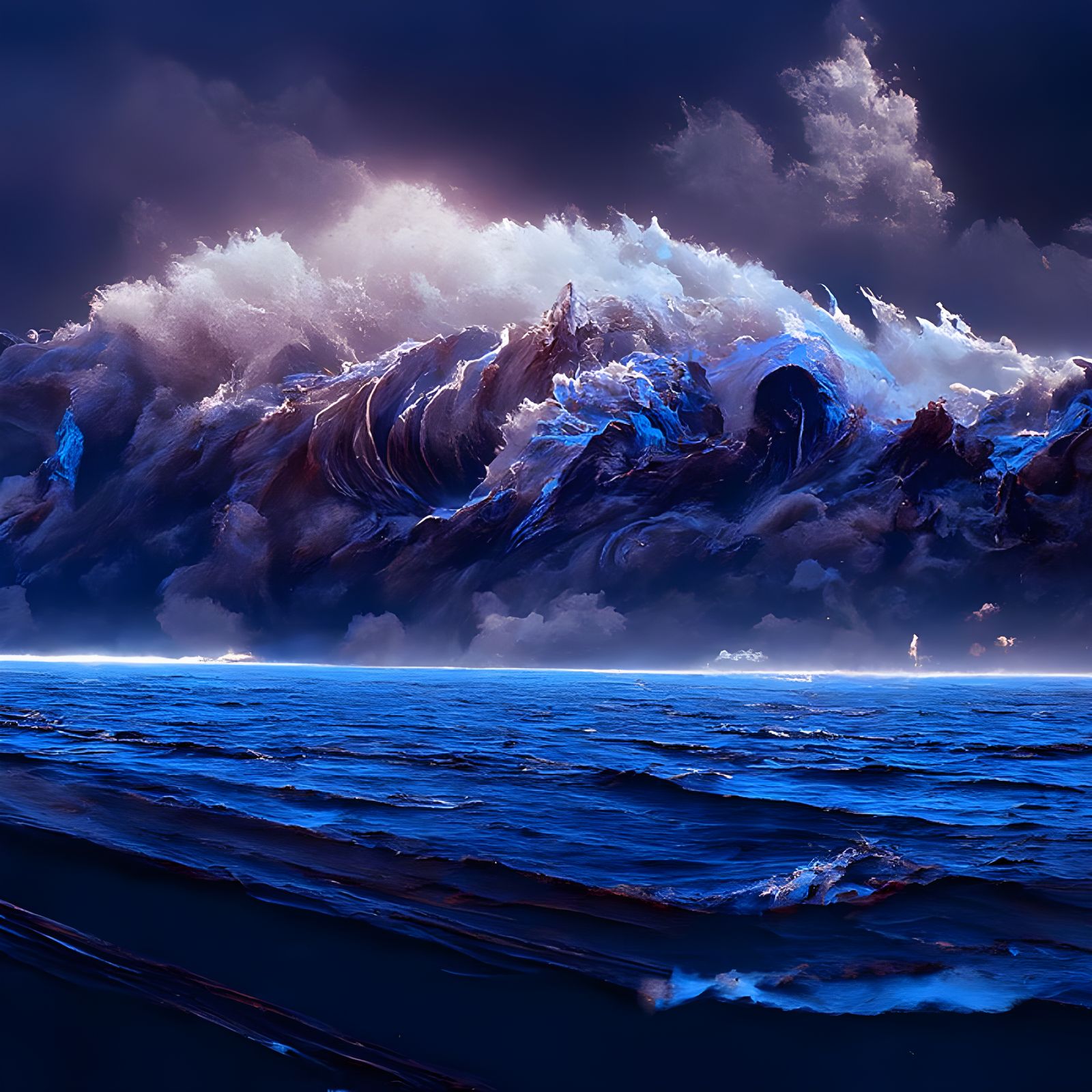 Wrathful Ocean Maelstrom in Hyperrealistic Style