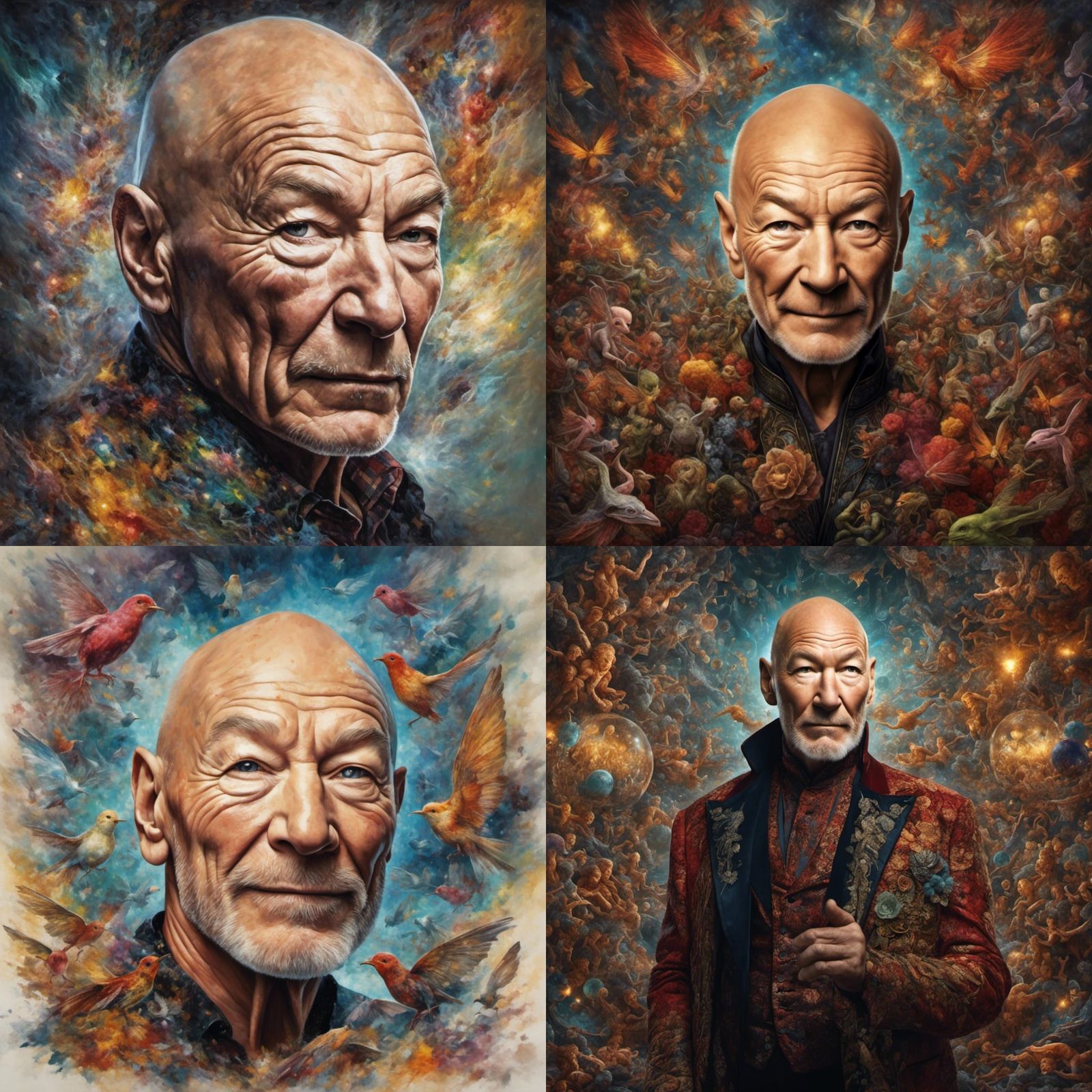 Hyperrealistic Portrait of Patrick Stewart
