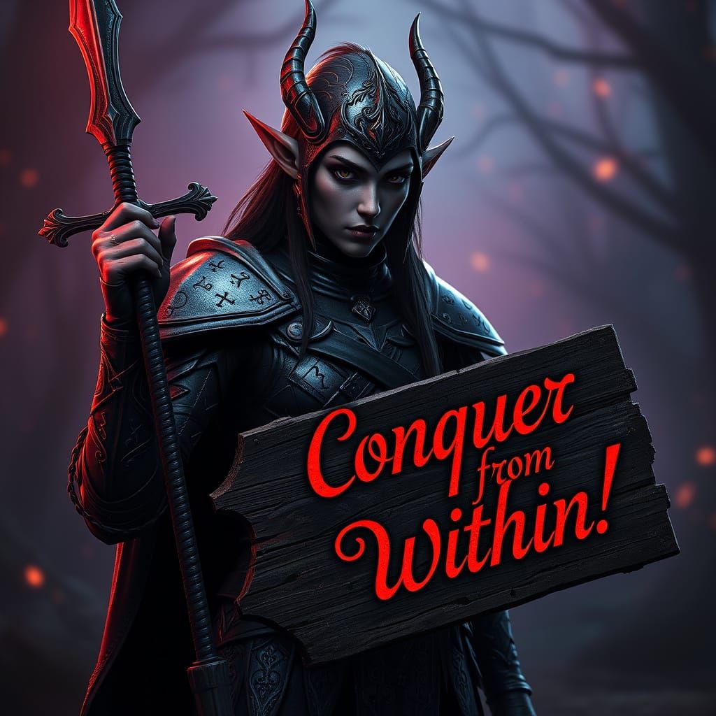 Dark Elf Warrior in Twilight Realm