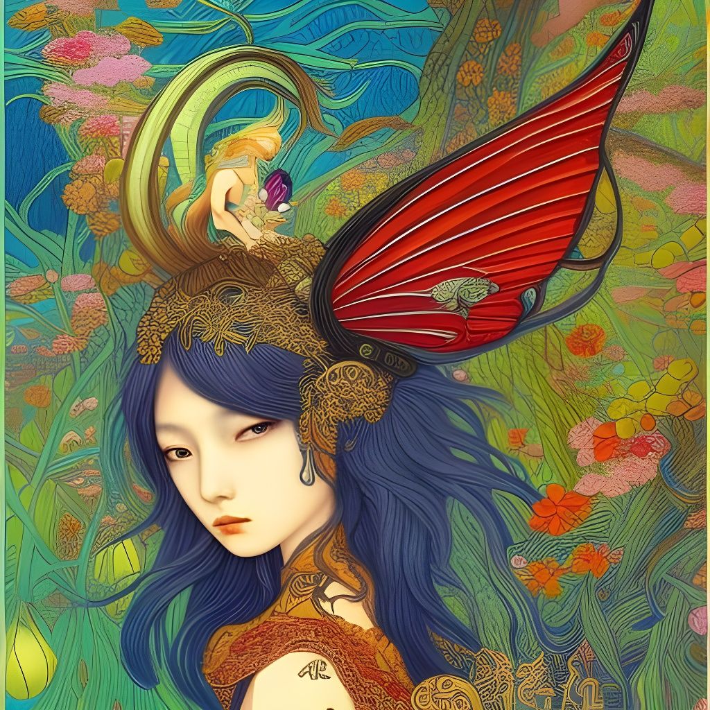 Magical Creatures in Vivid Colors and Intricate Patterns