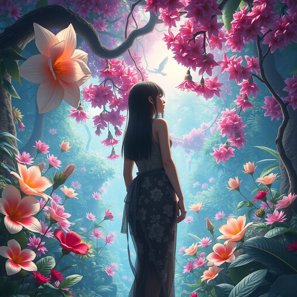 Surrealist Dreamscape in Vibrant Anime Style