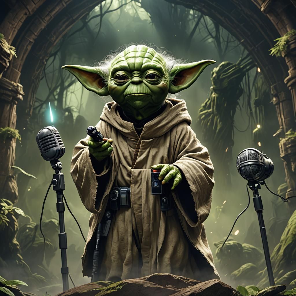Yoda as Epic Fantasy Concept Artist