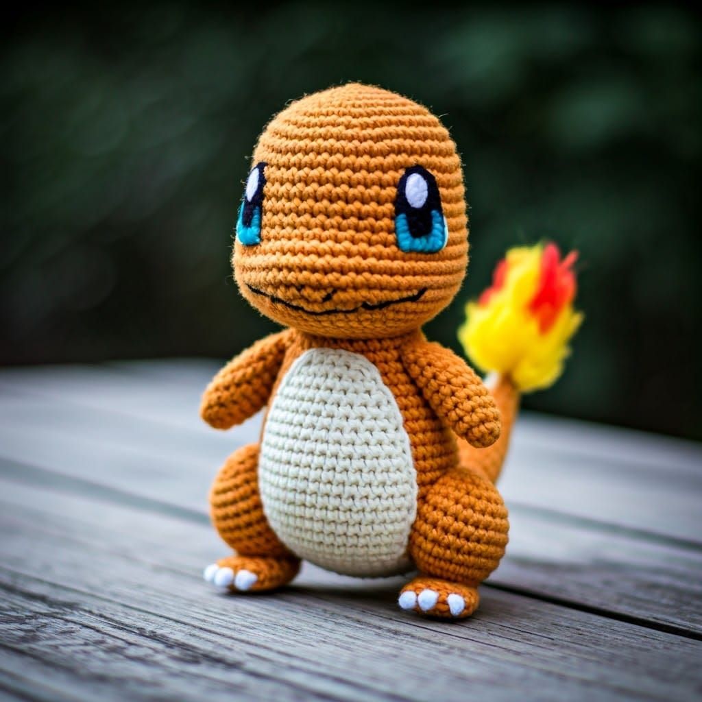 Crocheted Charmander Amigurumi