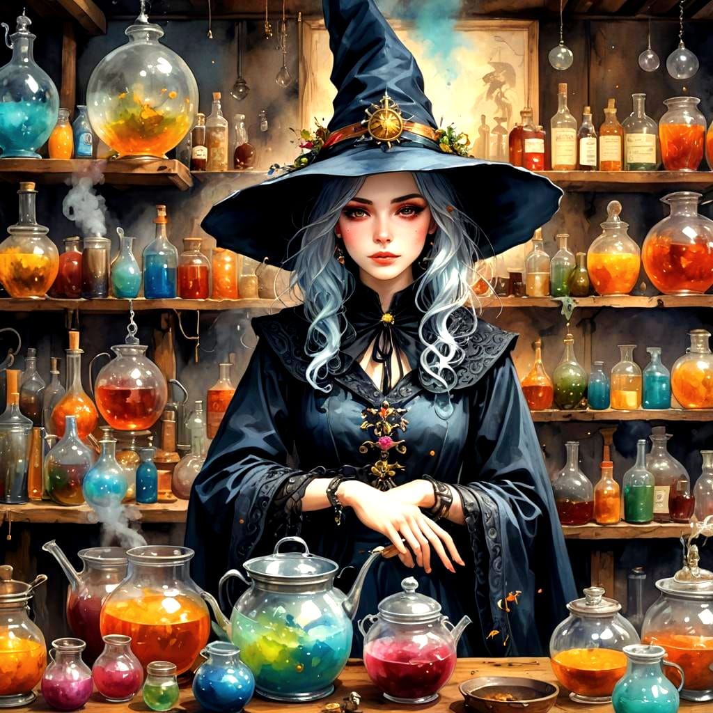 Wizard  alchemist' laboratory