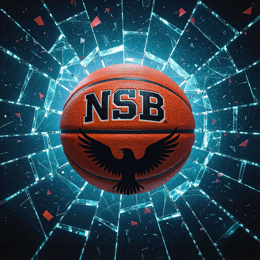 Basketball with Initials and Motivational Slogan