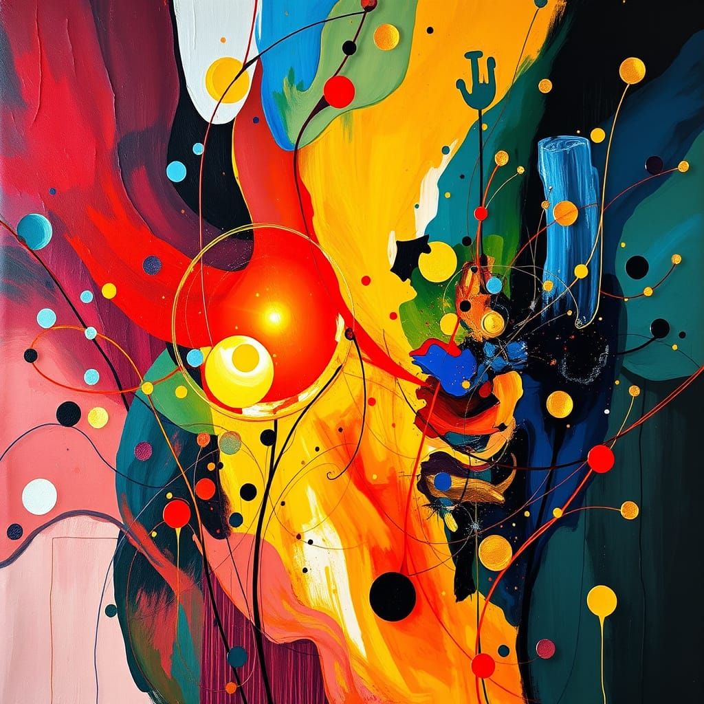 Abstract Symphony of Color and Detail in Golden Hour Light