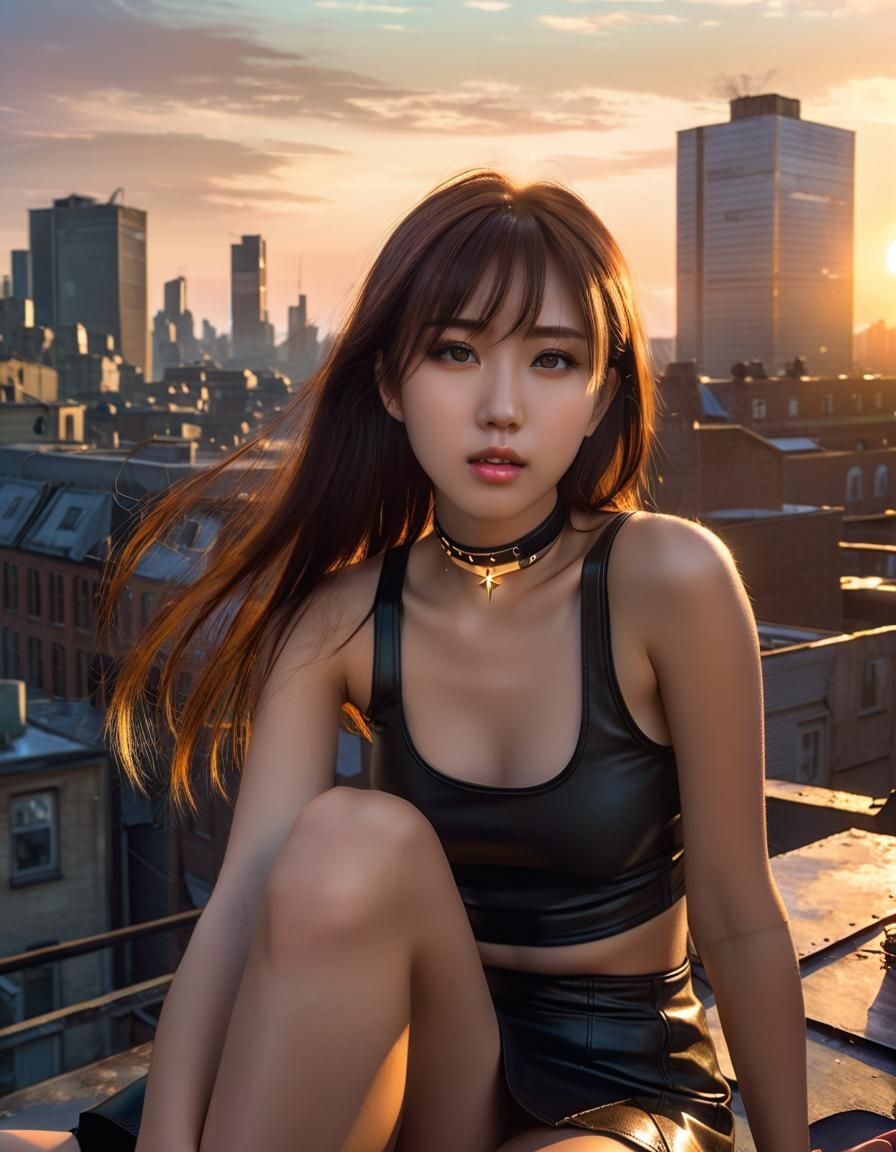 Eve from Stellar Blade: Anime Oil Painting