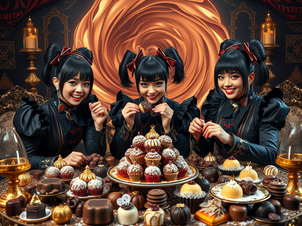BABYMETAL Indulges in Chocolate Feast: Opulent Burton-esque ...