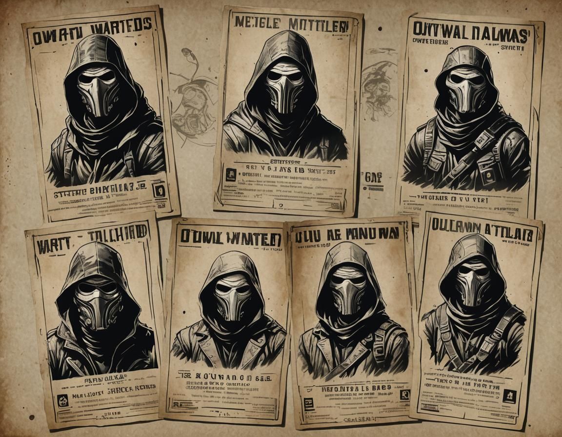 Interstellar Outlaws: Wanted Posters Concept Art