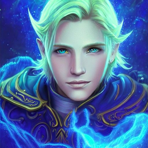Anduin Wrynn: Holographic Astral Illustration