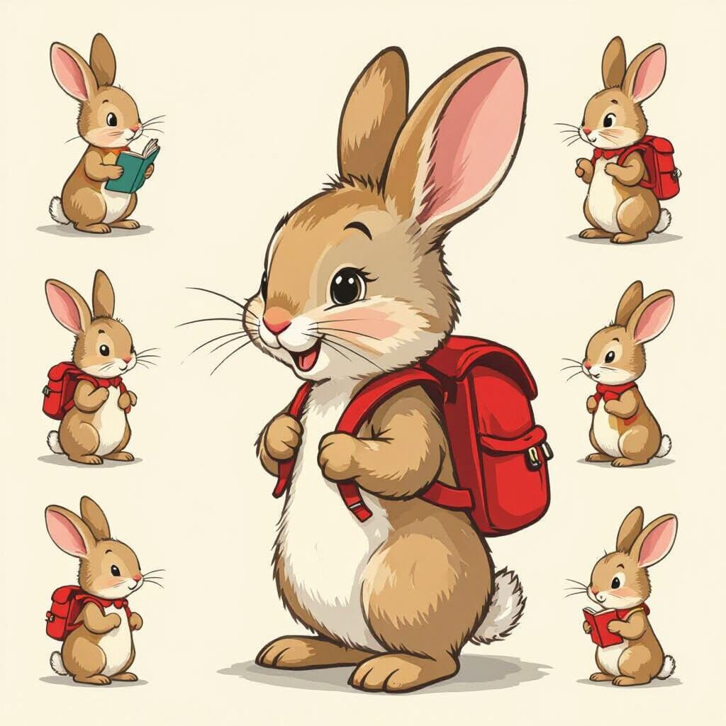 Sweet White Mouse Character in Children's Book Illustration ...