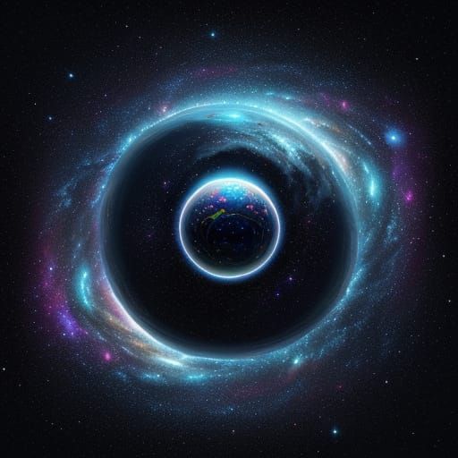 Astronaut Meets Cosmic Entity in Surreal Digital Art