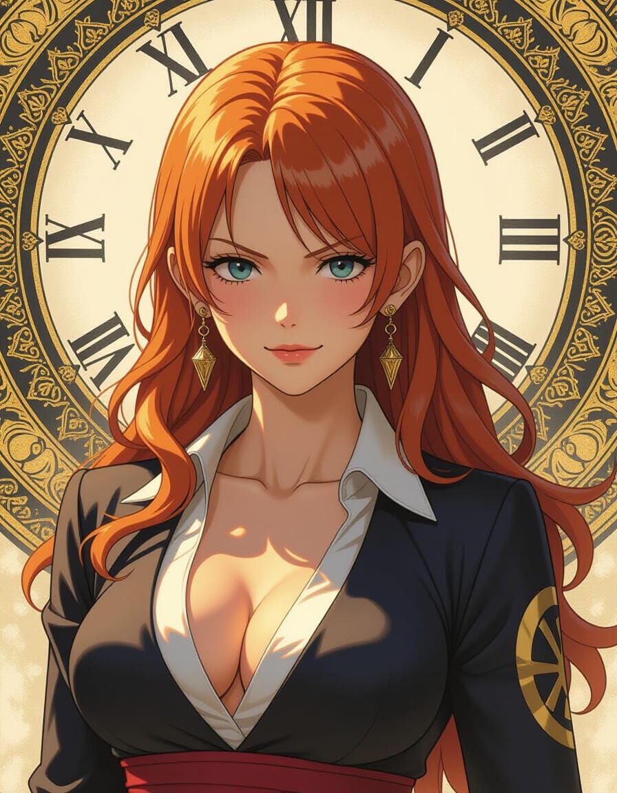 Nami From One Piece as Acrylic Painting