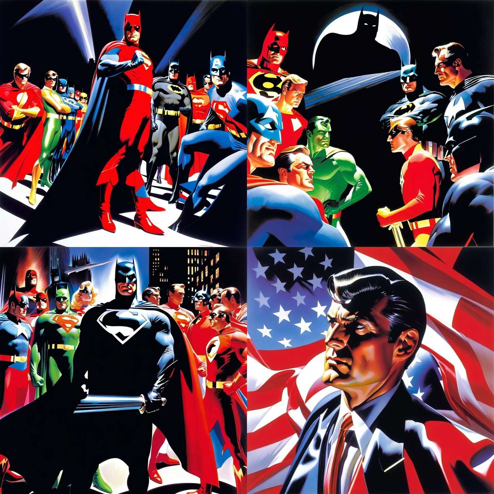 Dynamic Superhero Portrait in Photorealistic Style