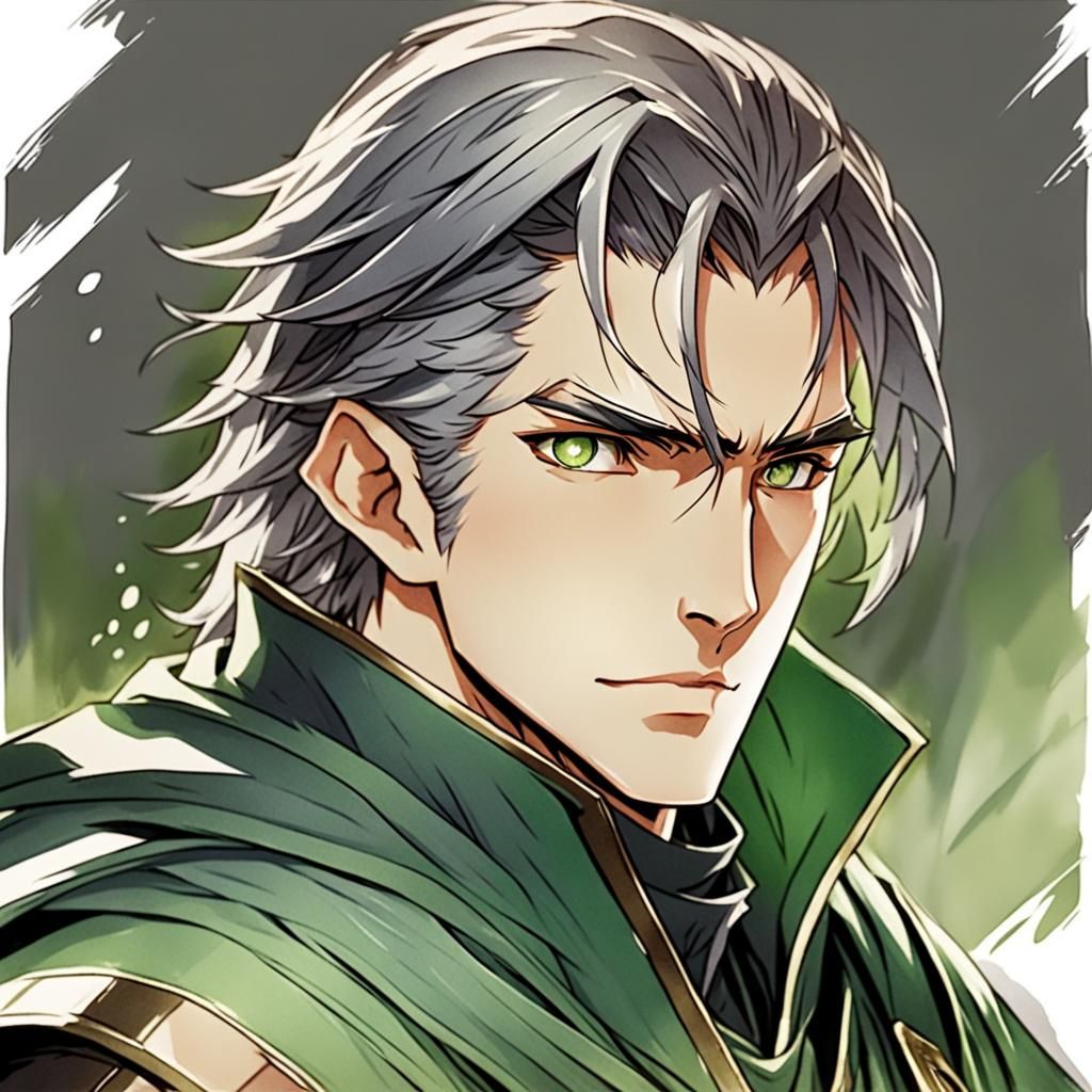 Teenage Rogue Portrait in Watercolor Anime Style