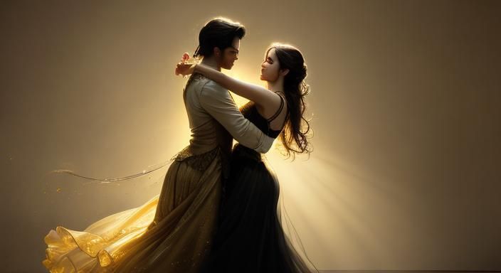 Enchanted Tango: A Whimsical Oil Painting