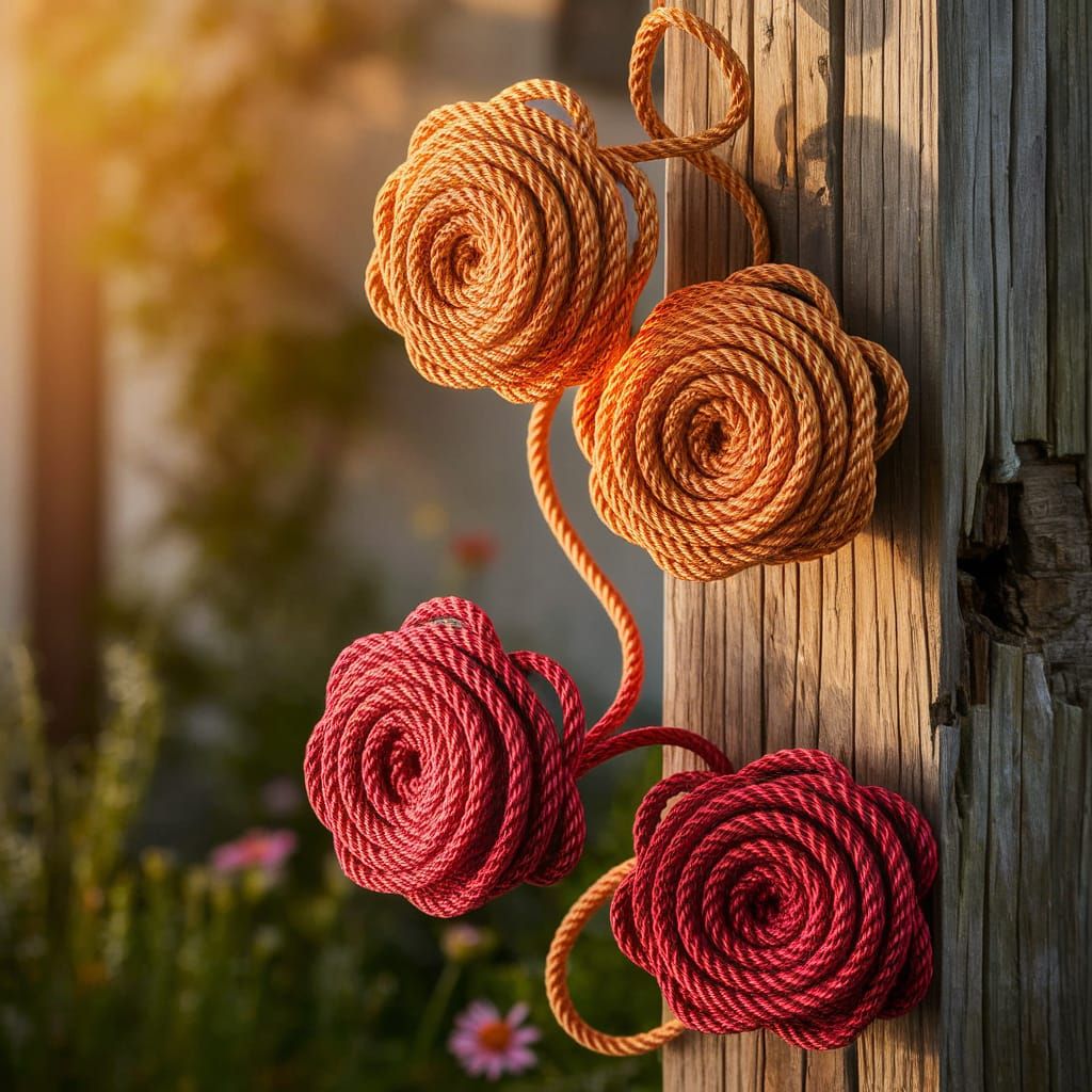 Surreal Sunset Roses Bloom in Warm Golden Light