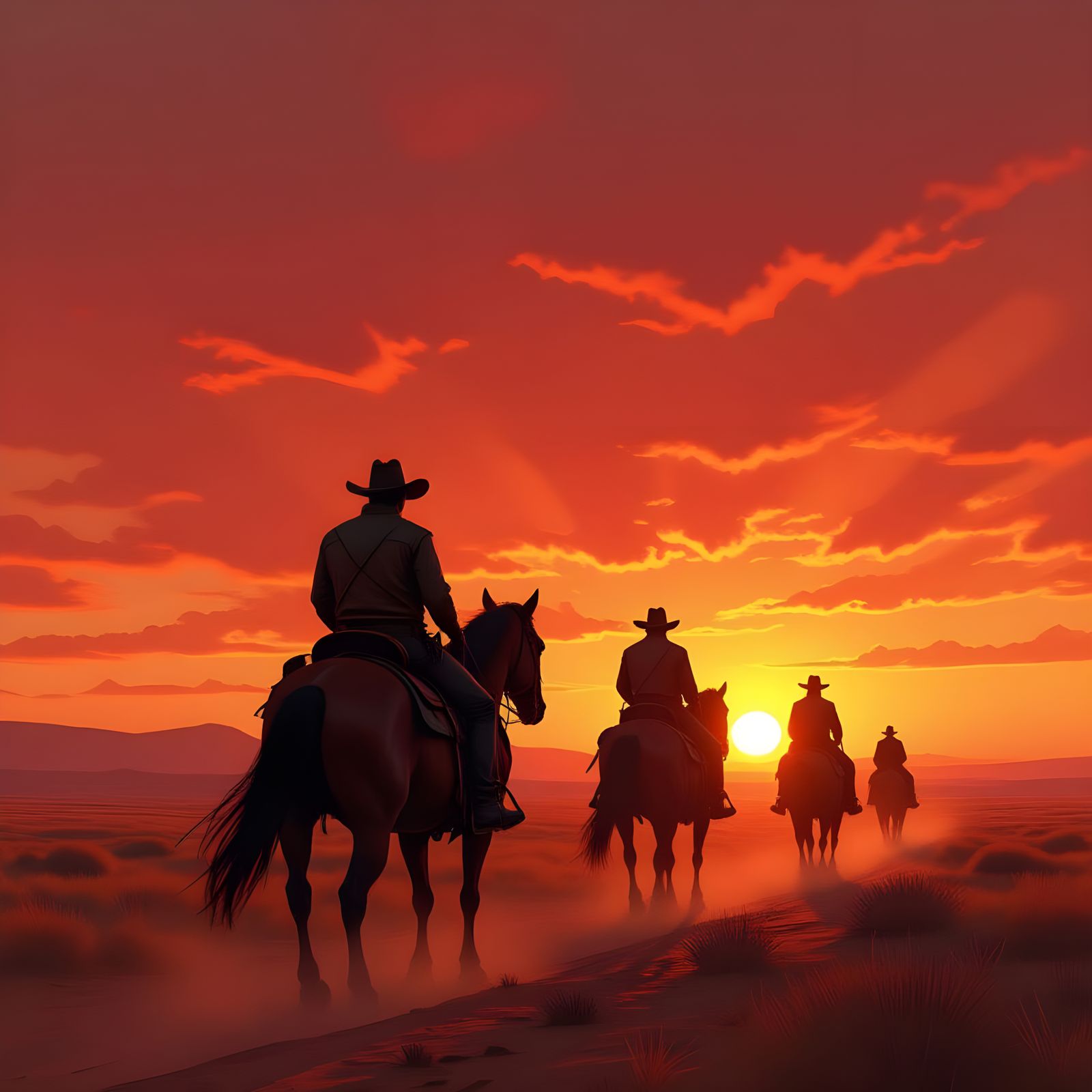 Ethereal Ghost Riders Across the Sky