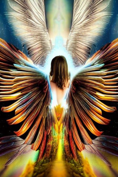 Archangel Gabriel with Detailed Wings