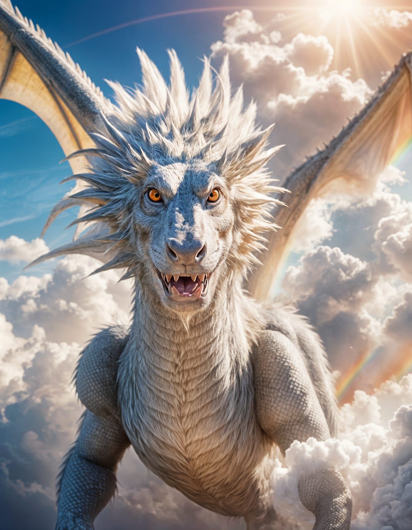 Surreal Dragon Radiates Heavenly Glory