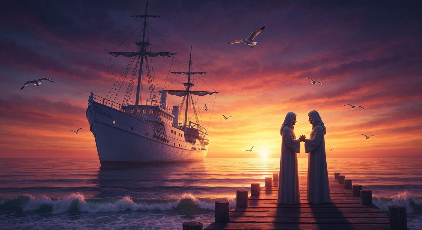 Spectral Ship at Twilight: A Bittersweet Goodbye