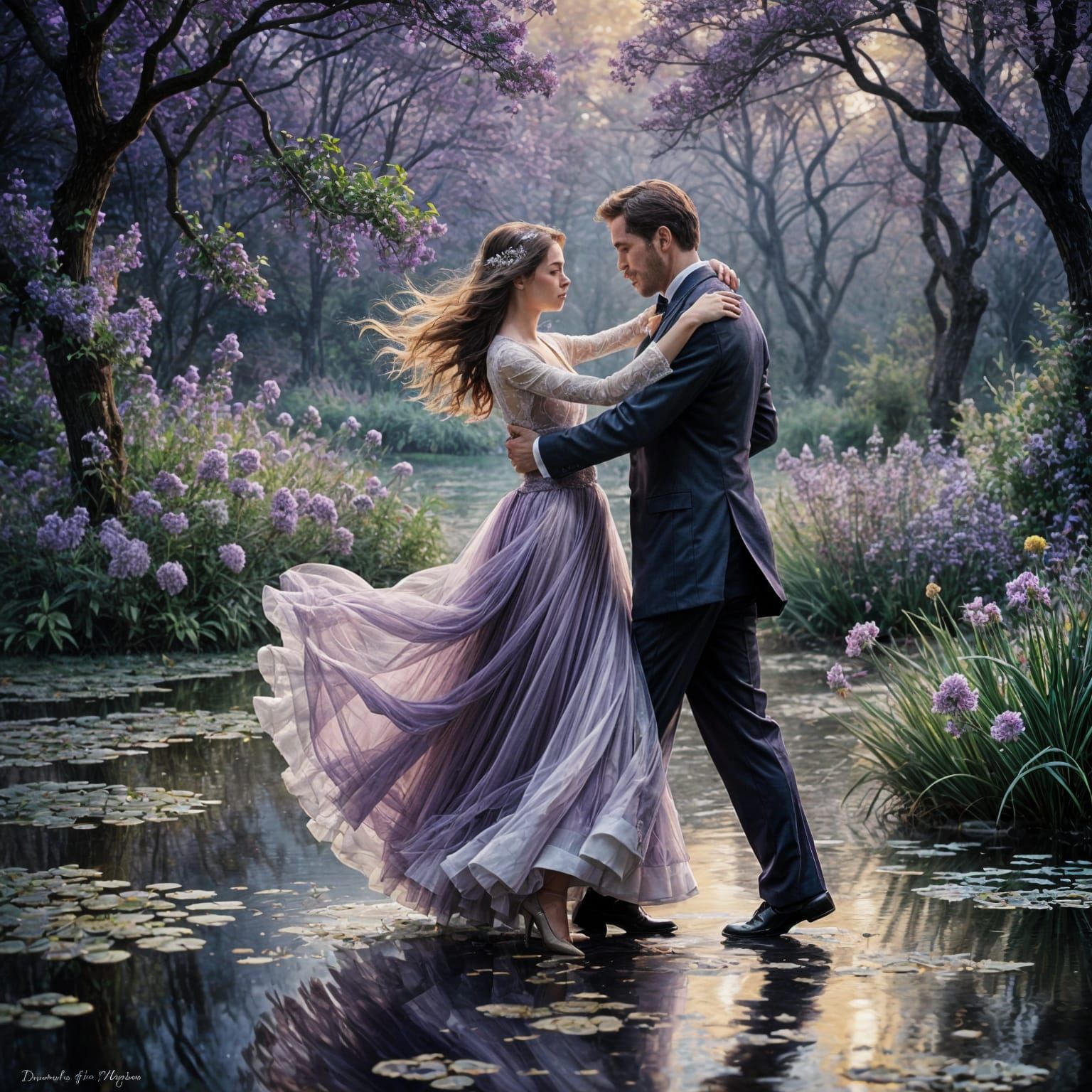 Ethereal Dance in Formal Splendor