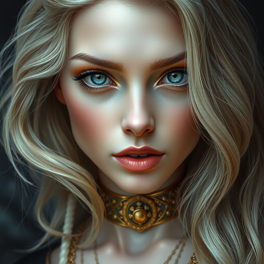 Sensual Dark Fantasy Beauty in Hyper-Realistic Digital Art