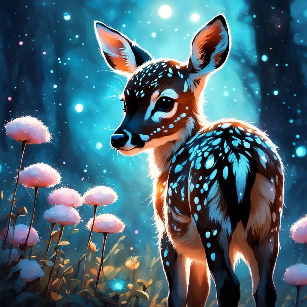 A adorable cute fawn_cub