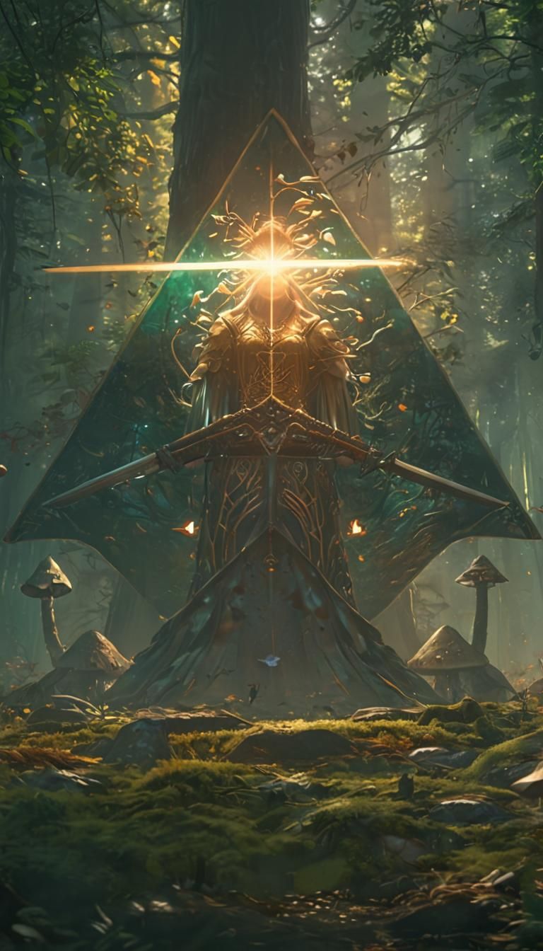 Young Warrior in Mystical Forest: Fantasy Concept Art