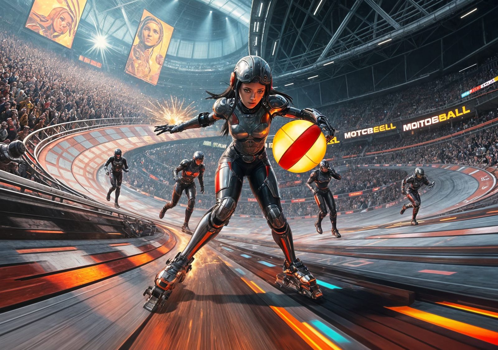 Battle Angel Alita in Rollerball game