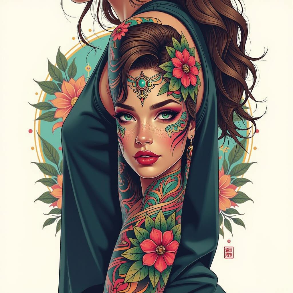 Vibrant Tattoo Design Inspired by Digital Art