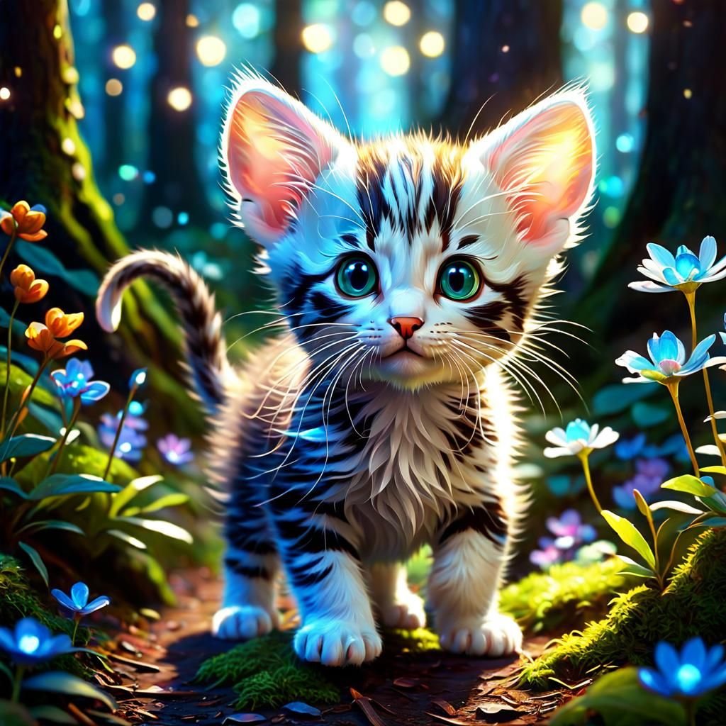 Enchanted Forest Creature in a Detailed Digital Painting