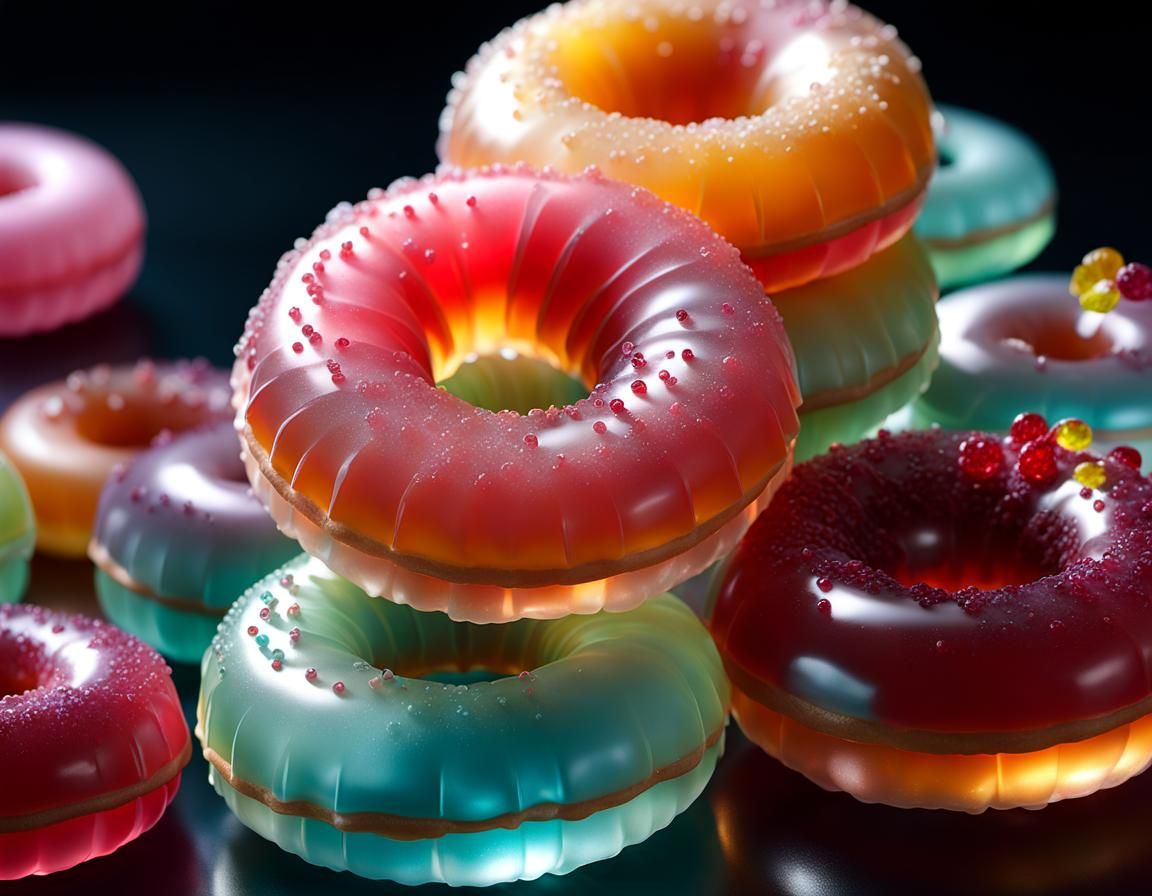 Jelly gummy donuts