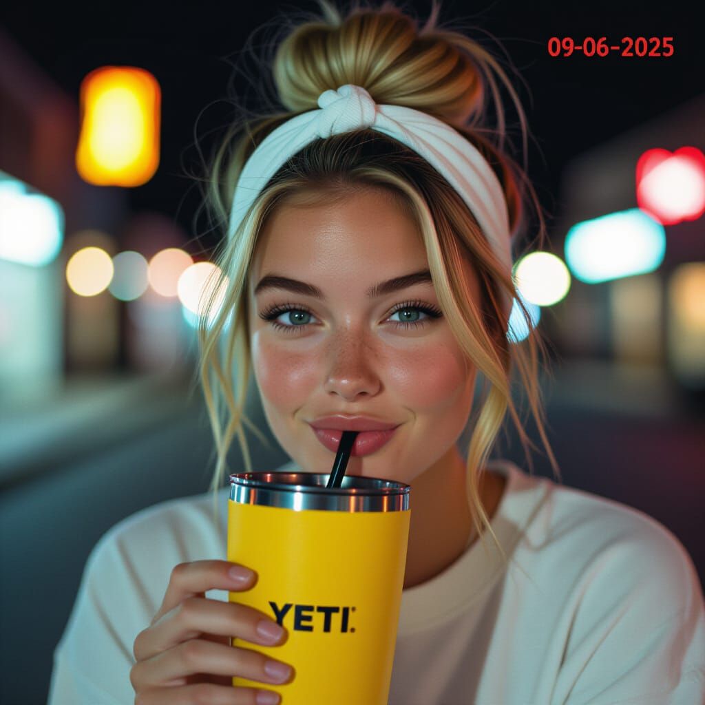 Candid Night Portrait with 90s Disposable Camera