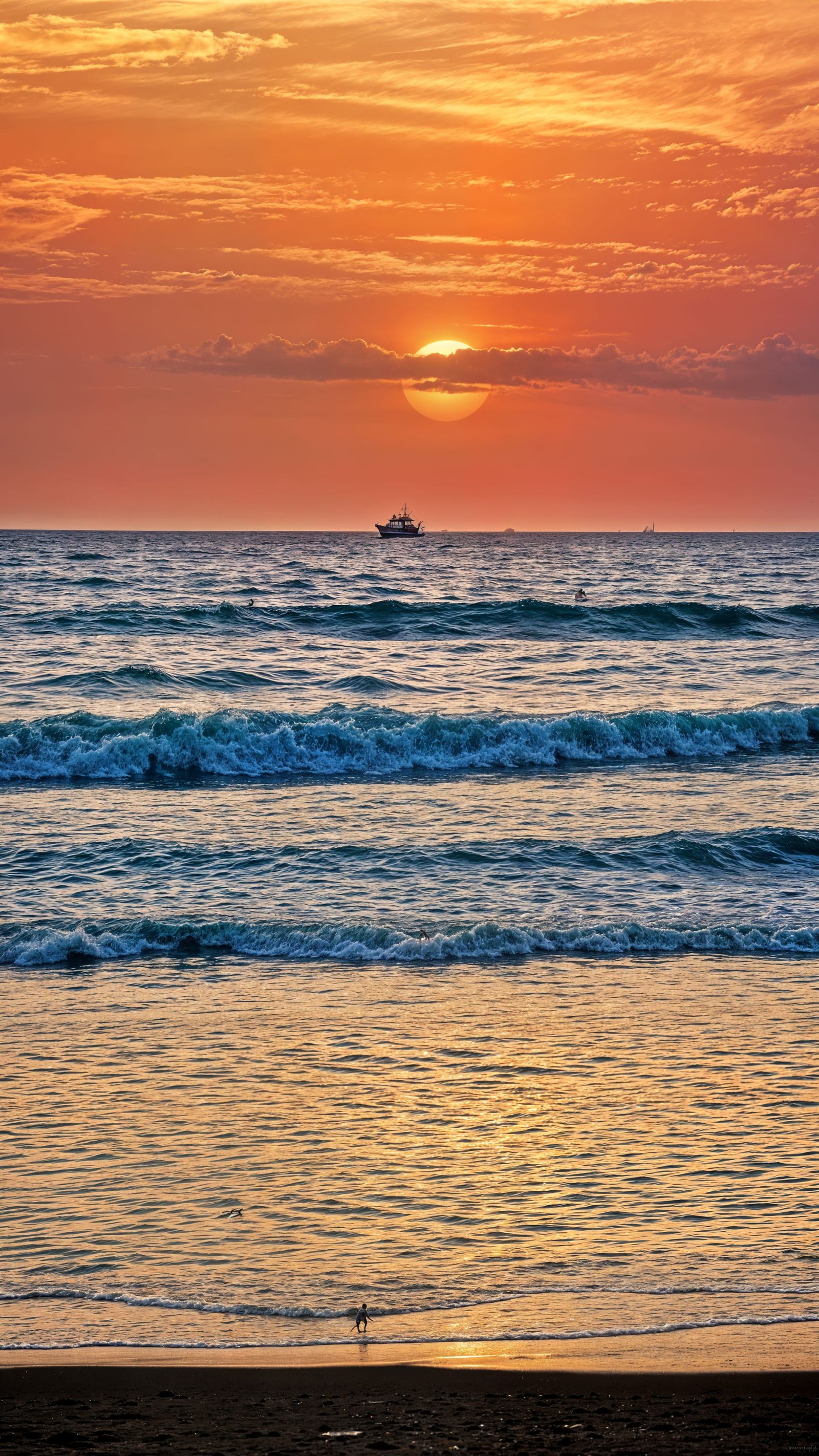 Goan Sunset Over the Ocean