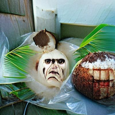 Coconut of Horror: A Macabre Still Life