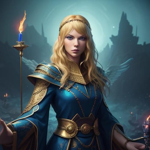 Taylor Swift as Tarot Reader in Fantasy Art