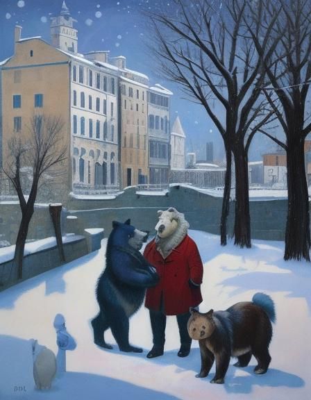 Surreal Footprint Transformation: Picasso, Chagall Style