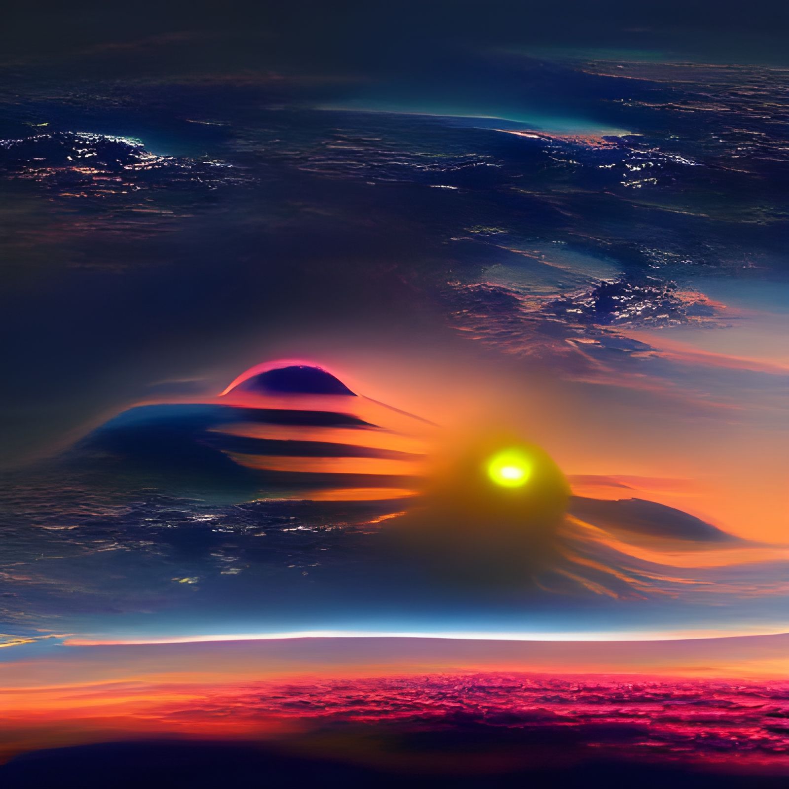 Spectacular Alien Sunrise Over Distant Planet