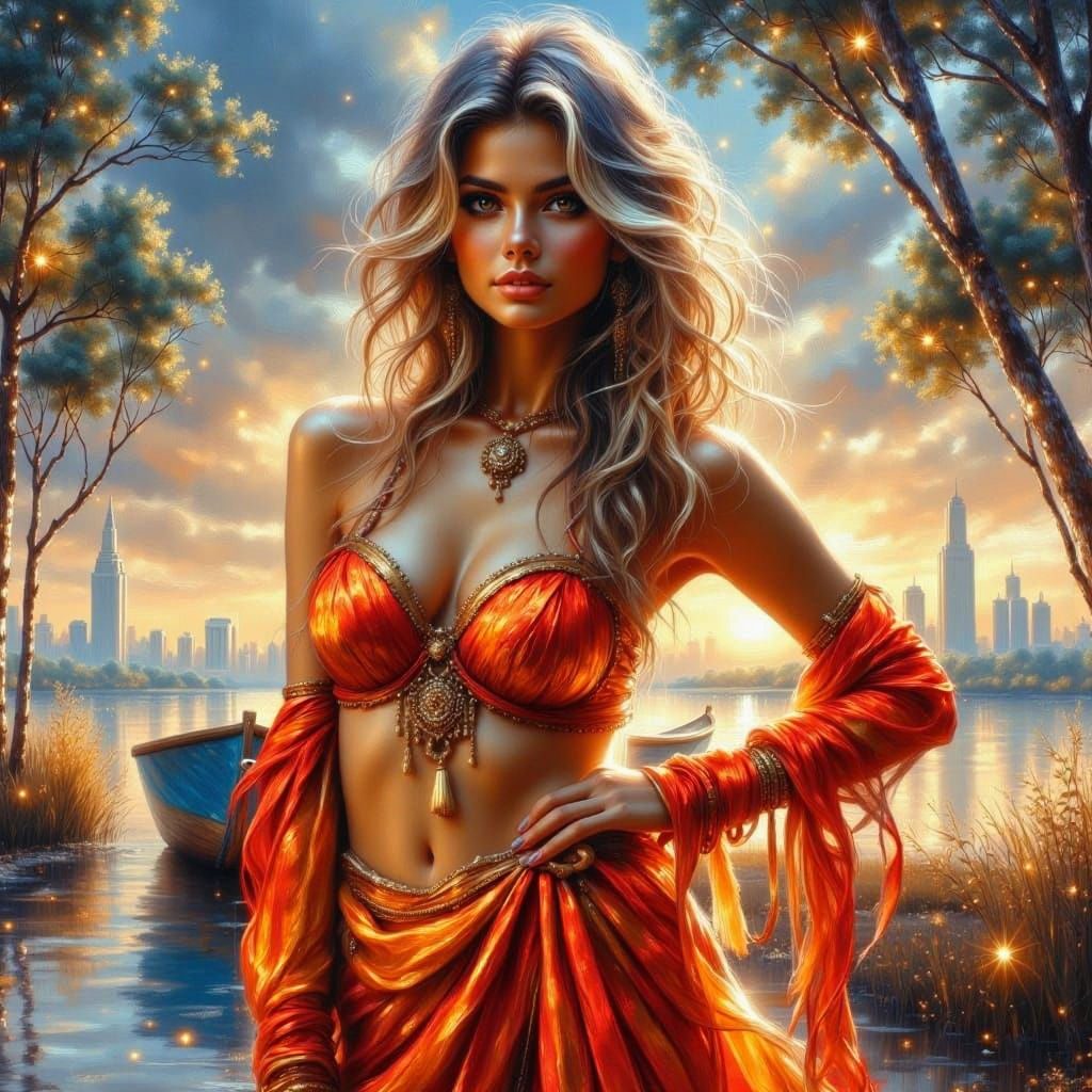 Futuristic Fembot 3055: A Vision of Beauty