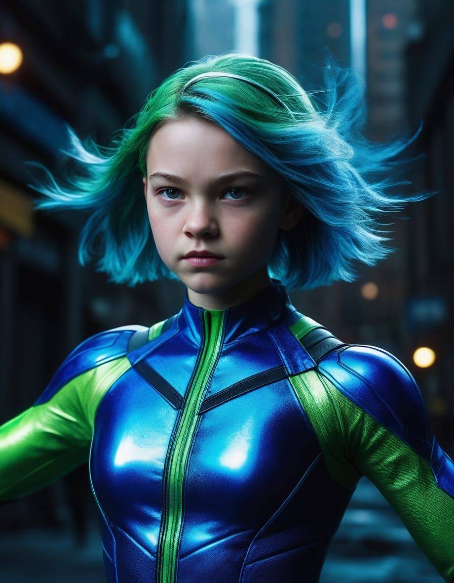 Polaris, Mistress of Magnetism in Comic Book Style