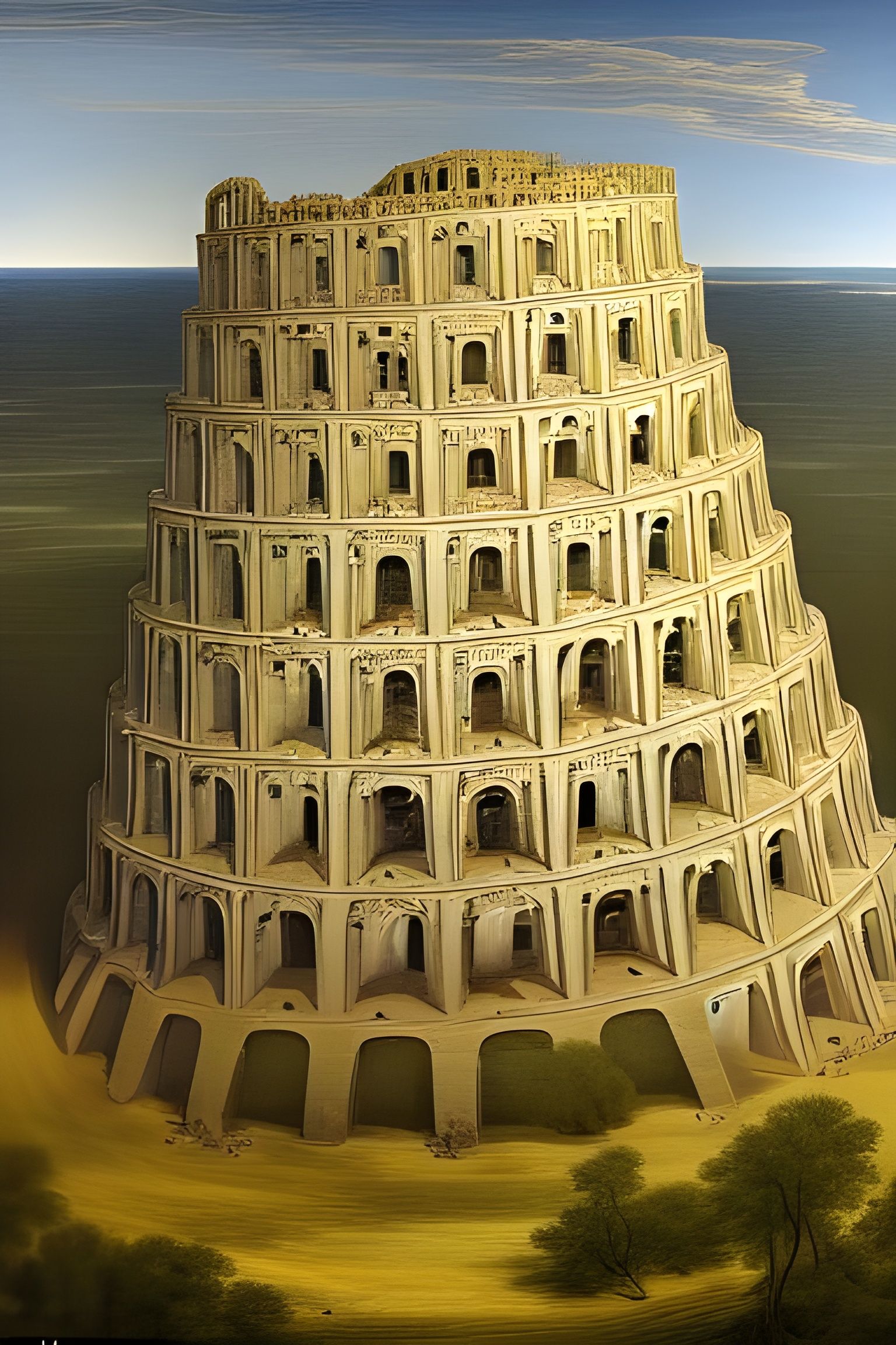 Picturesque ruins - Tower of Babel - by Piranesi