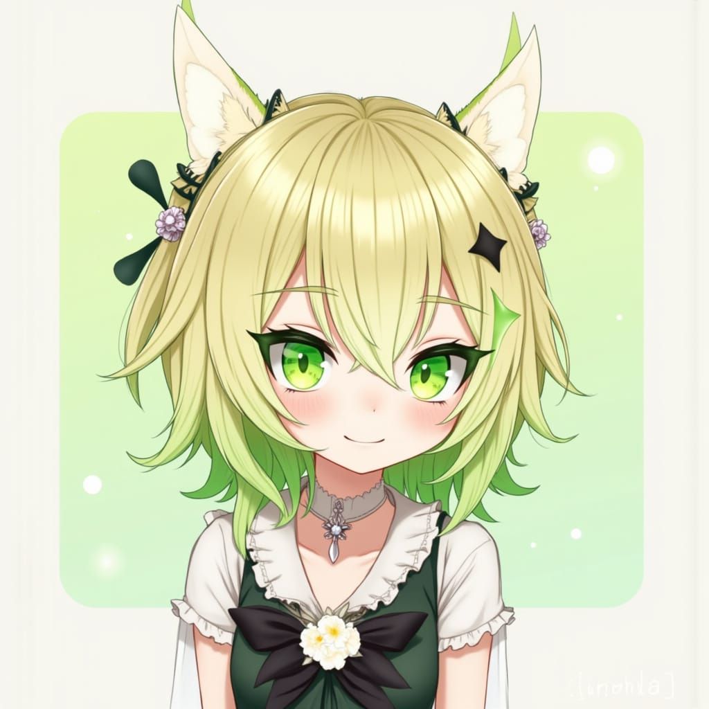 Woman Formed by a Lemon and Lime Gradient