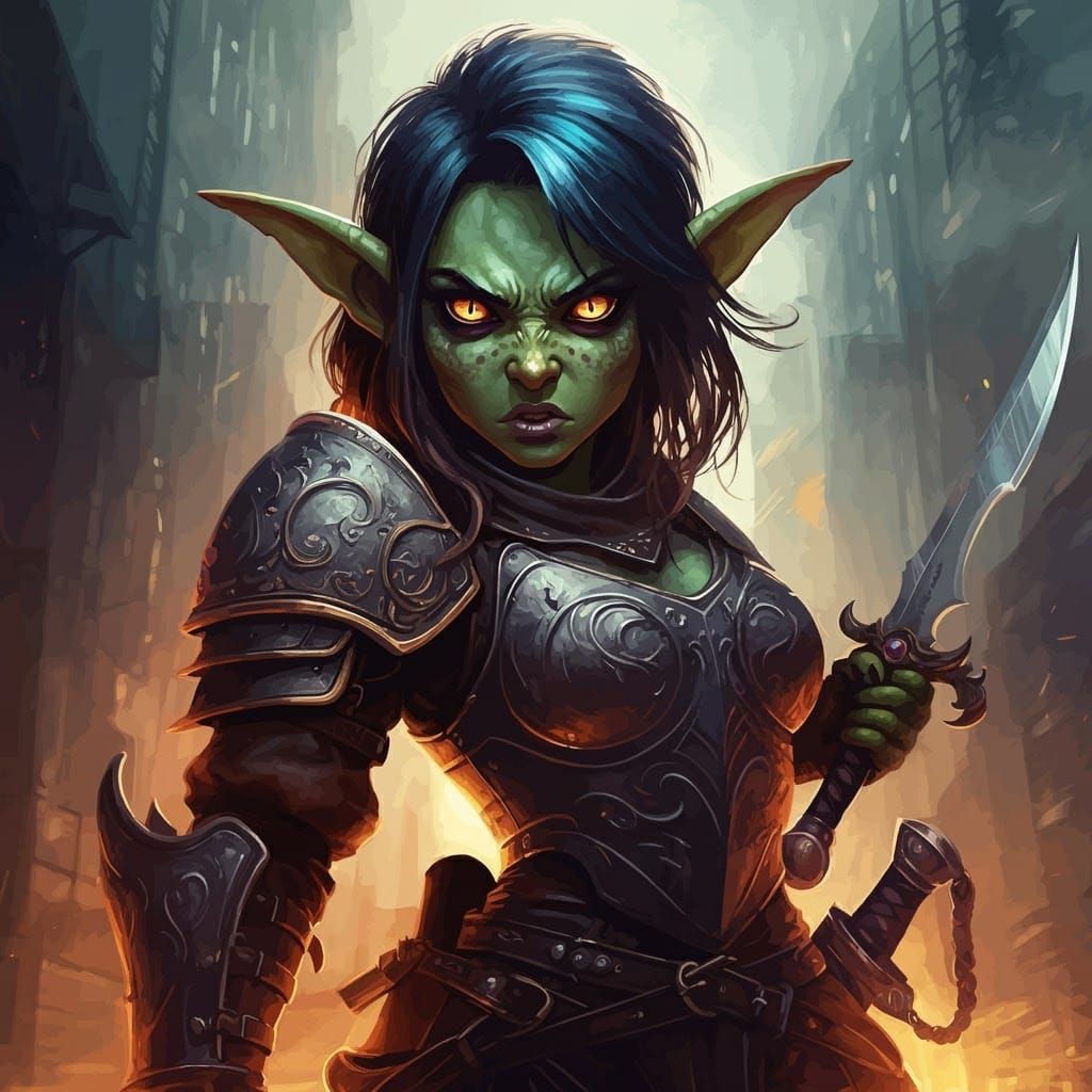 Sootstain the Liar, smiling at sunset.